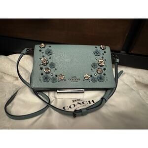 Coach Tea Rose wallet crossbody clutch